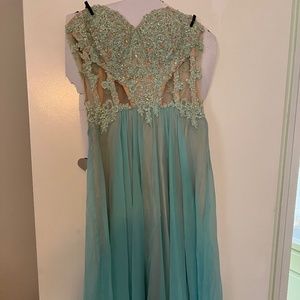 Aqua Blue Prom Dress